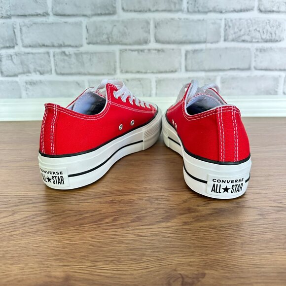 ⭐Converse Chuck Taylor Lift Ox Low Canvas Sz 5.5 Men Shoes Sneakers Red A14905C - Picture 4 of 10